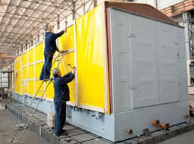 Wooden Box with Blue Cover
